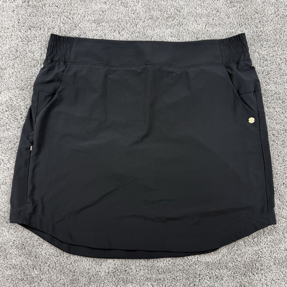 Coolibar Pisa Travel Skort XXL Black UPF 50+ Tennis Golf Hiking Outdoors